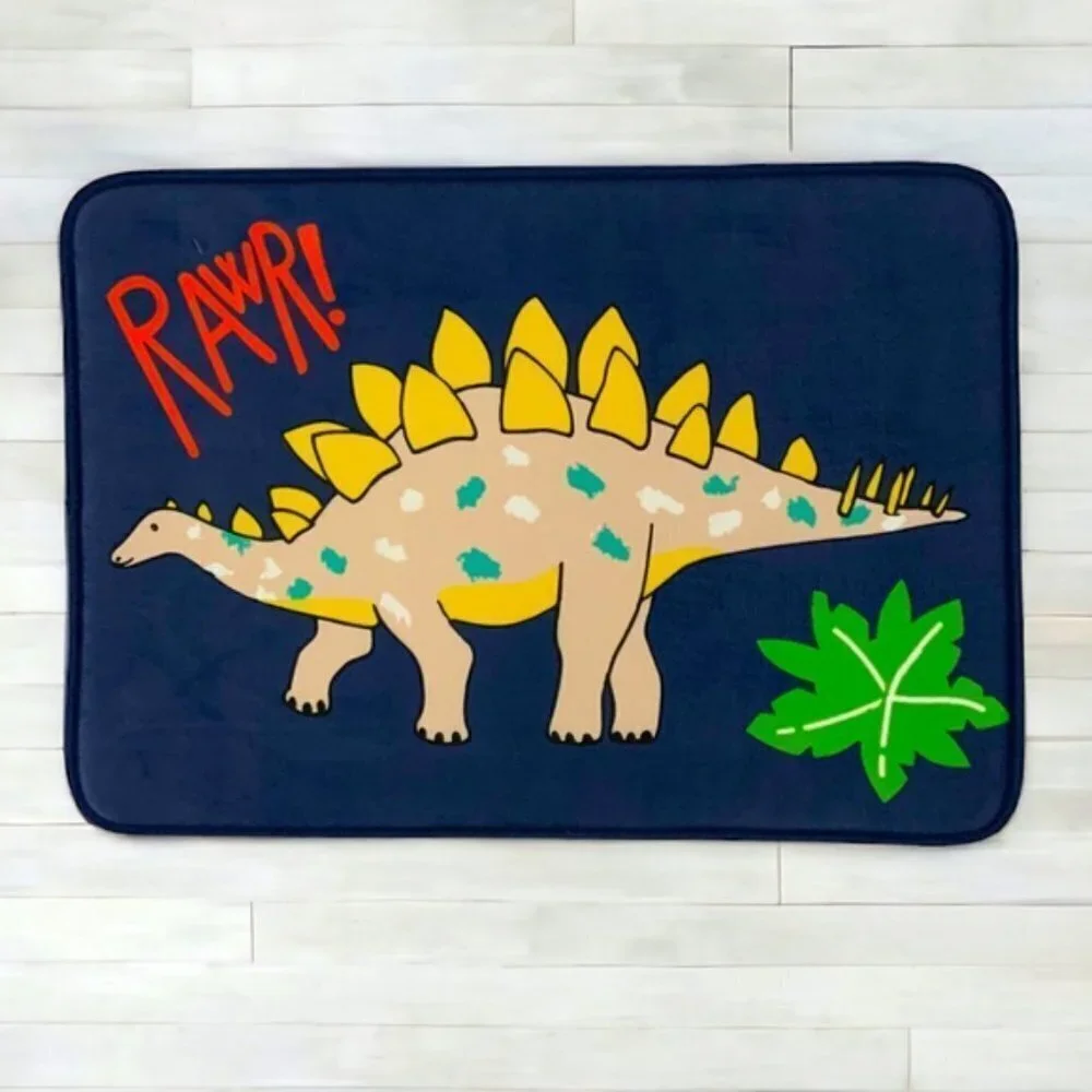 Matt & Maddie Dinosaur Bath Accessories Kids Colorful Ceramics Blue 3 Piece Set